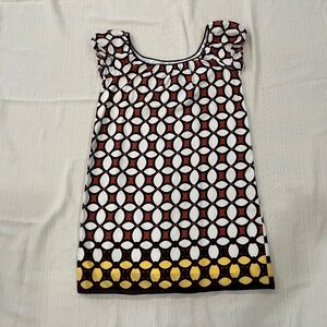 Cinched sleeve multi colored dress - XS